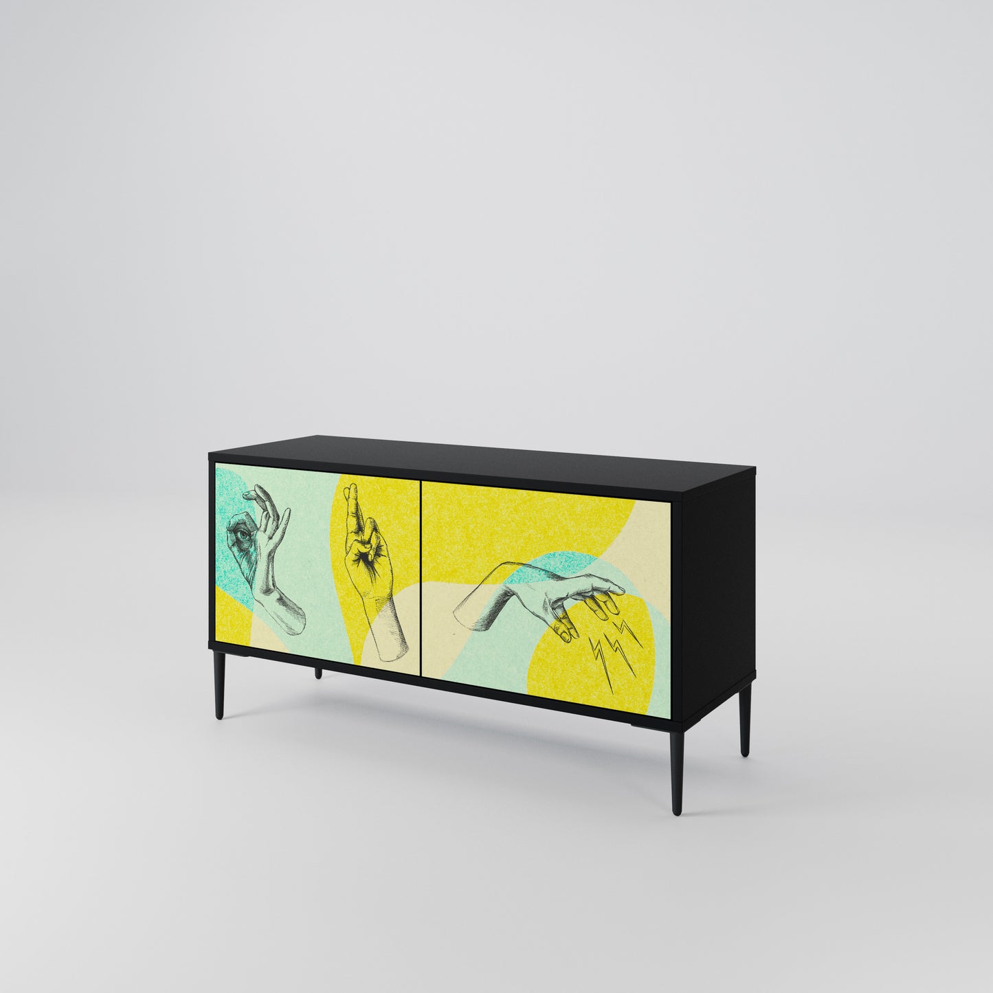 BODY LANGUAGE Compact 2-Door TV Cabinet