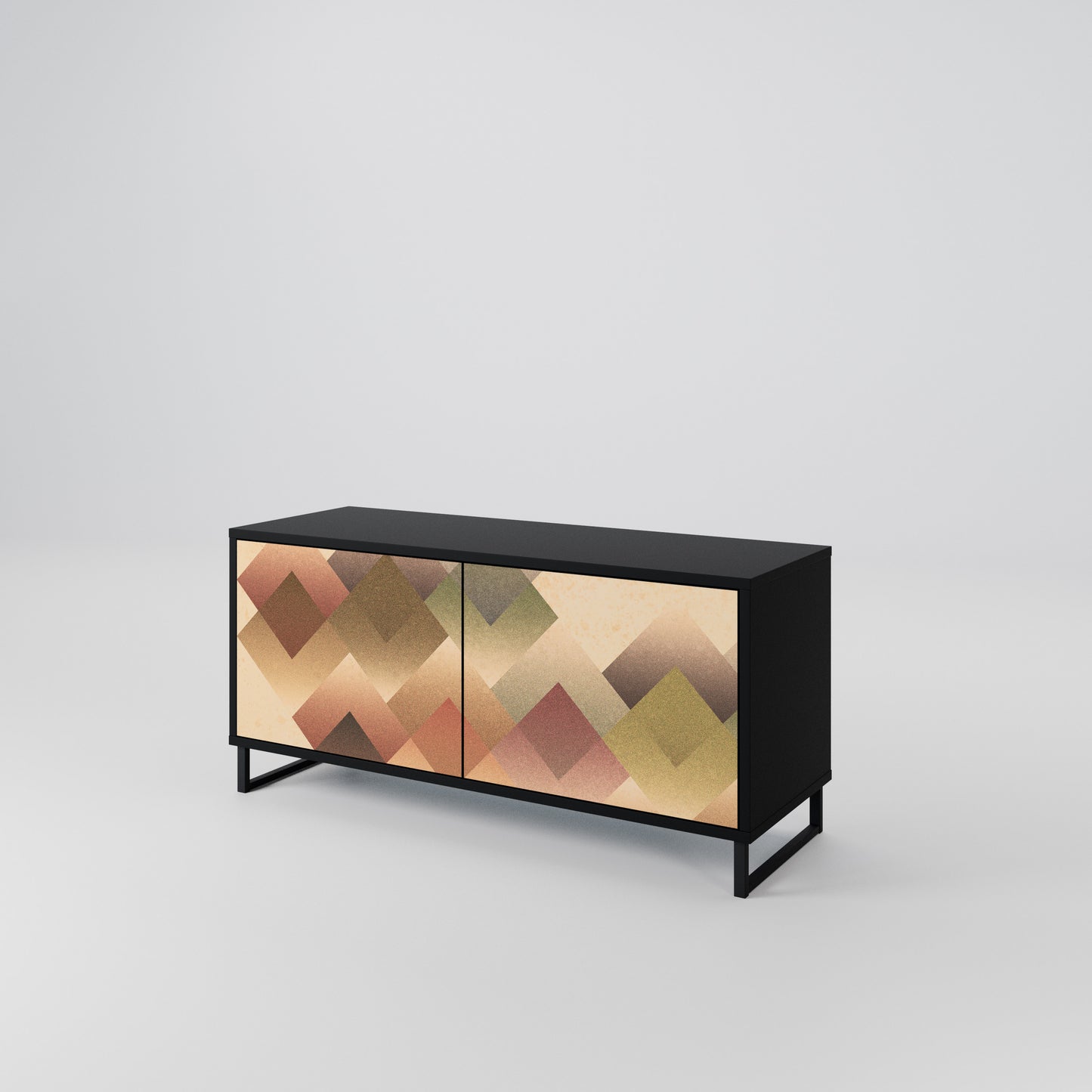GEOMETRIC FUSION Compact 2-Door TV Cabinet
