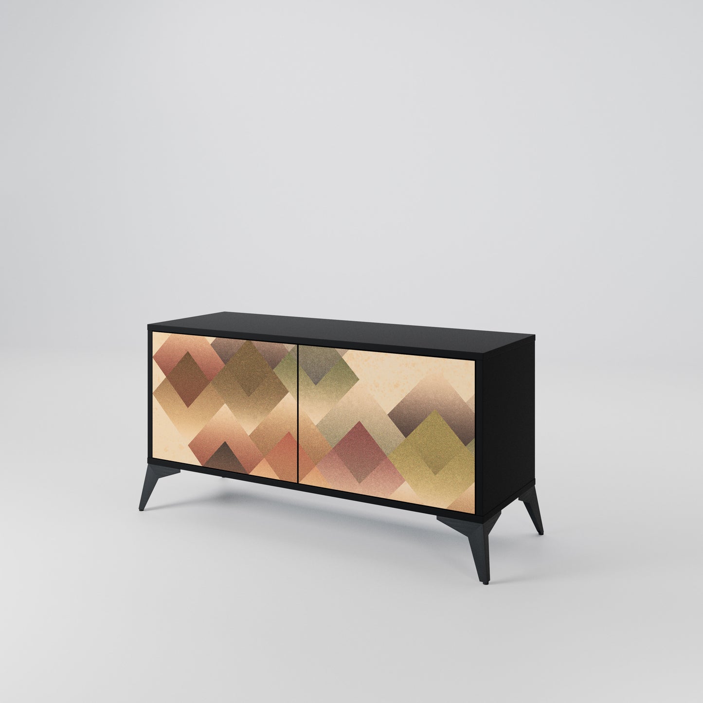 GEOMETRIC FUSION Compact 2-Door TV Cabinet