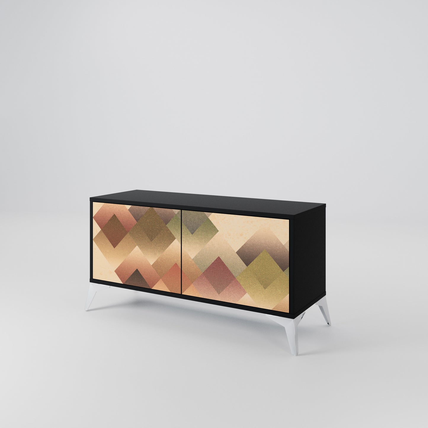 GEOMETRIC FUSION Compact 2-Door TV Cabinet