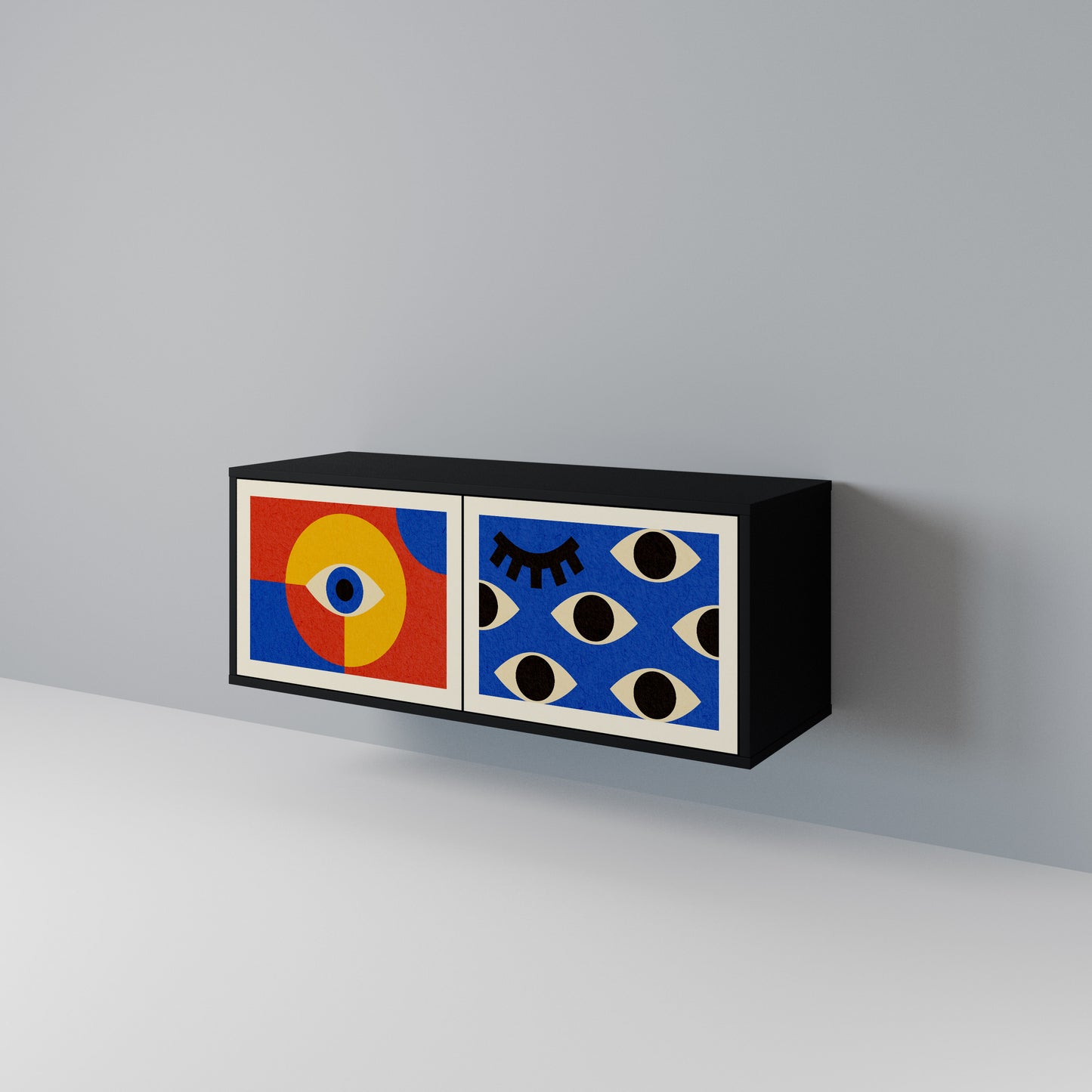 GEOMETRIC EYES Compact 2-Door TV Cabinet