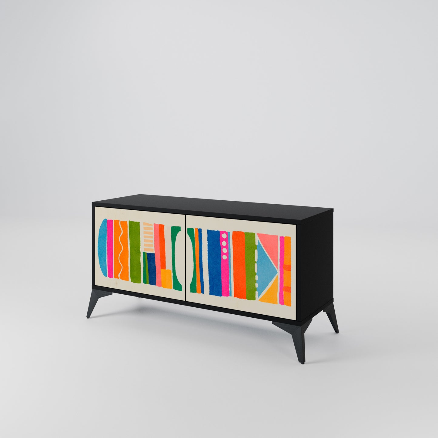 GEOMETRIC SHINE Compact 2-Door TV Cabinet