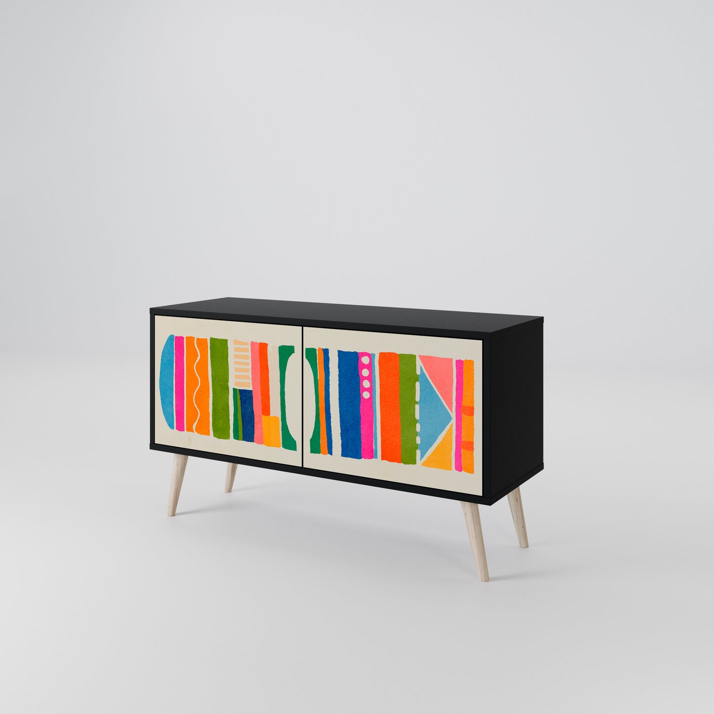 GEOMETRIC SHINE Compact 2-Door TV Cabinet