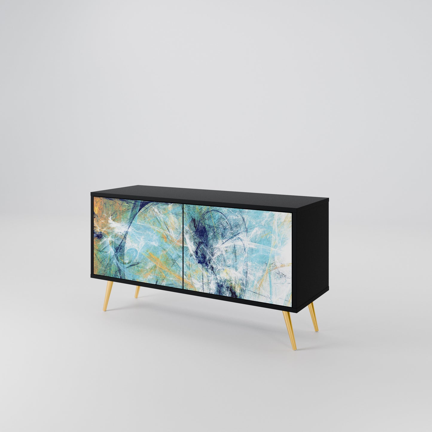 ABSTRACT THOUGHTS Compact 2-Door TV Cabinet