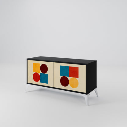 GEOMETRIC PUZZLE Mobile TV Compatto a 2 Ante