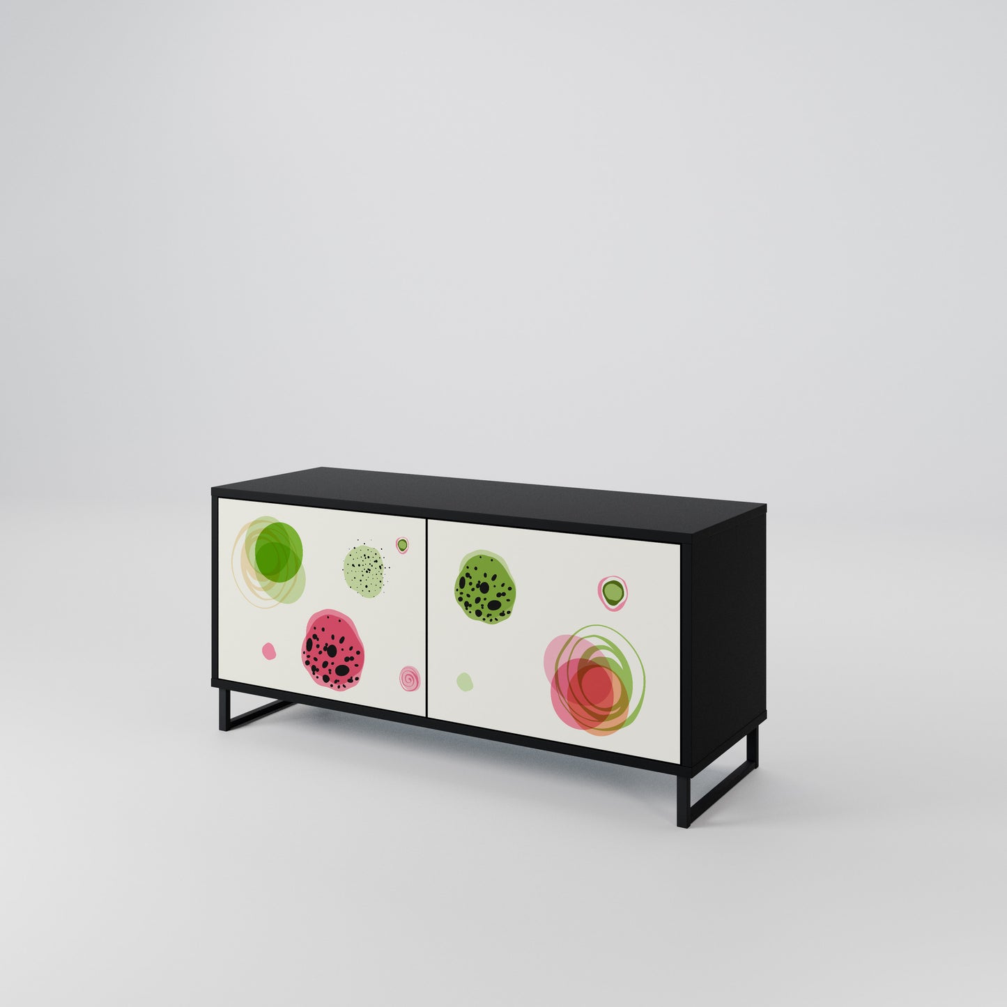 COLORFUL COSMOS Compact 2-Door TV Cabinet