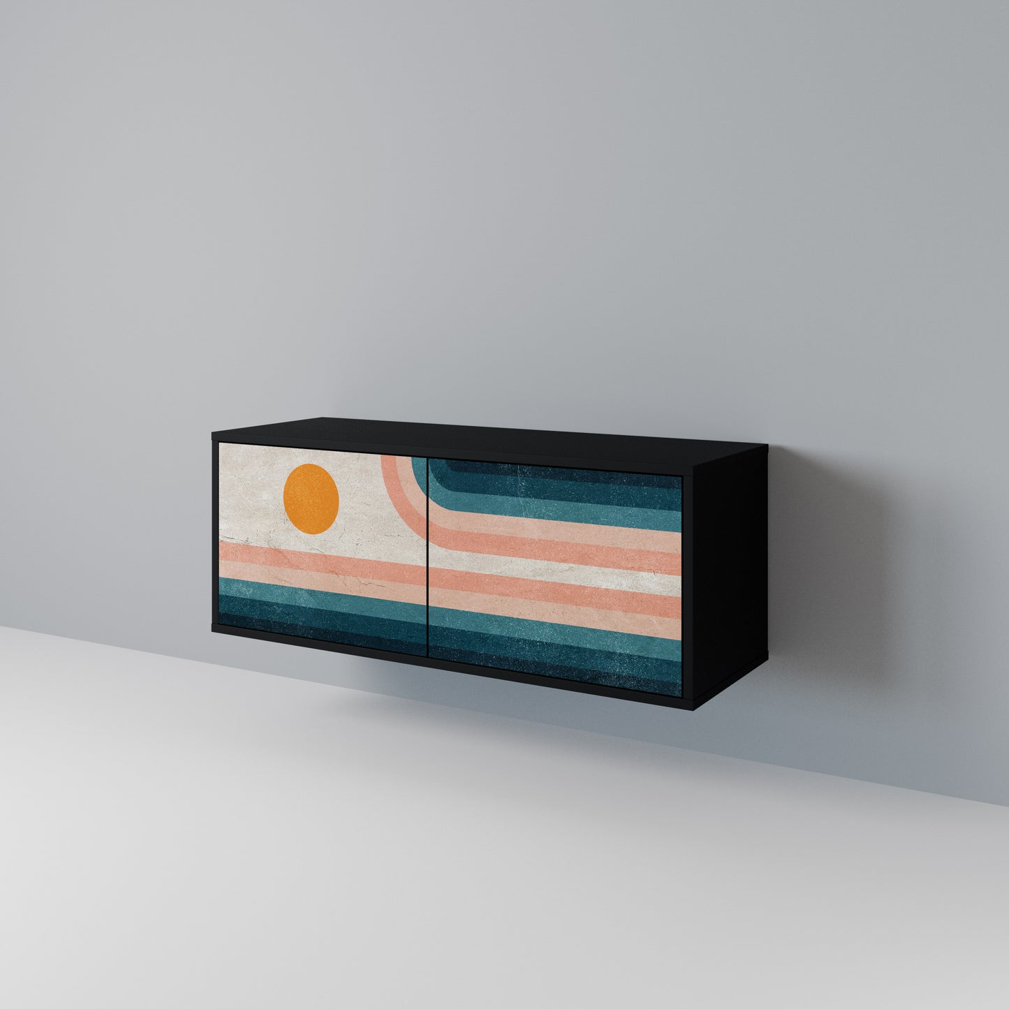 TWO HALVES Compact 2-Door TV Cabinet