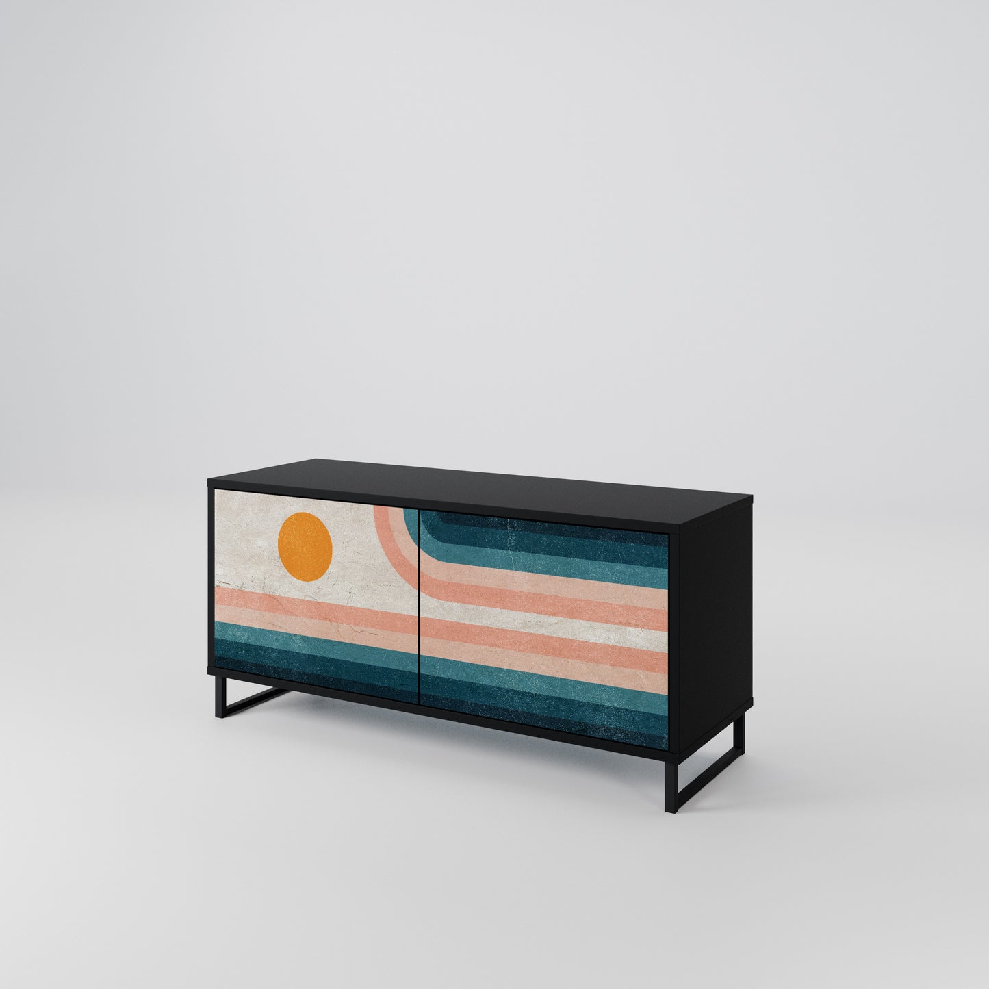 TWO HALVES Compact 2-Door TV Cabinet