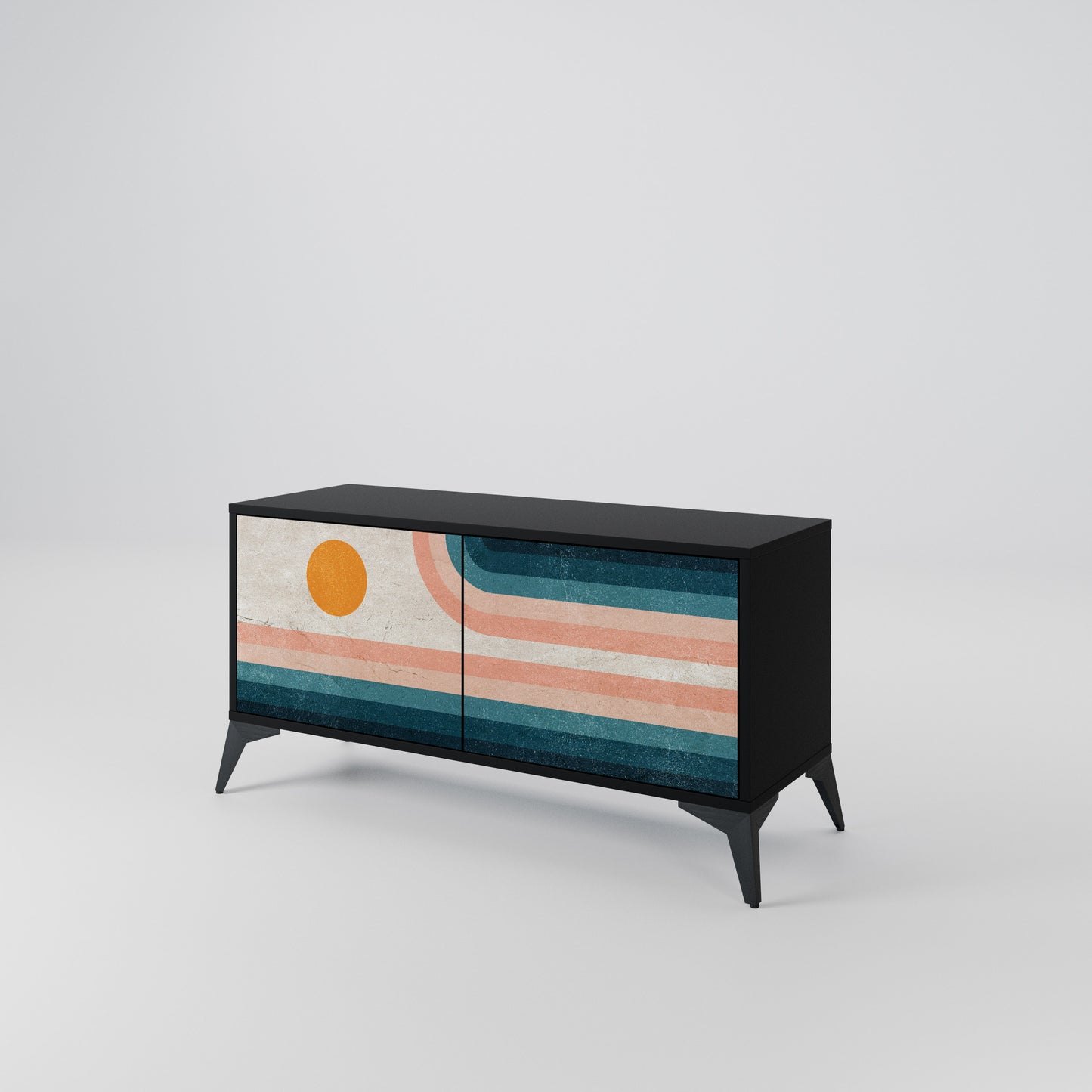 TWO HALVES Compact 2-Door TV Cabinet