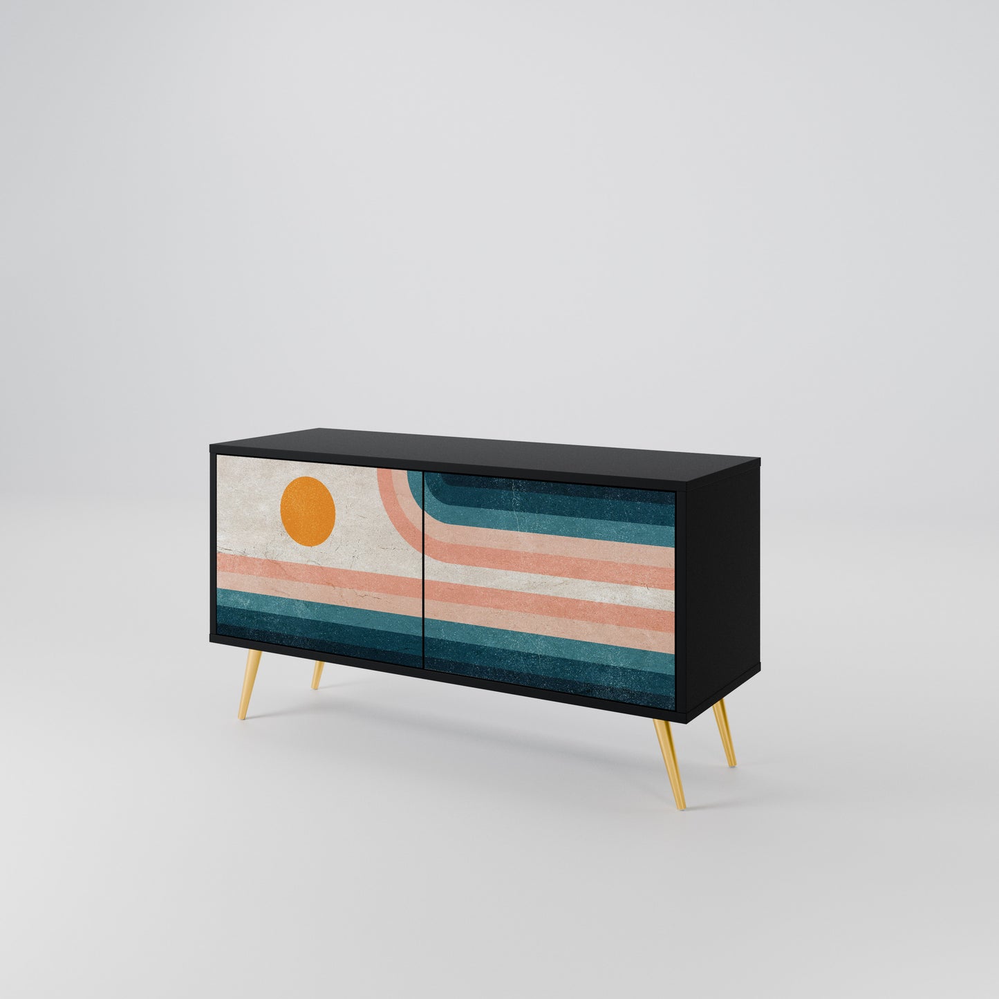 TWO HALVES Compact 2-Door TV Cabinet