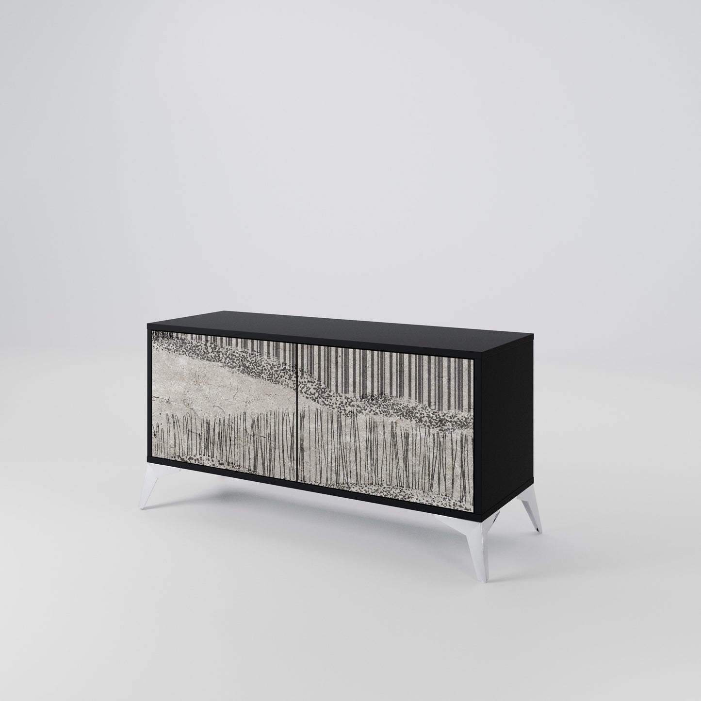 GRAIN LINES Compact 2-Door TV Cabinet