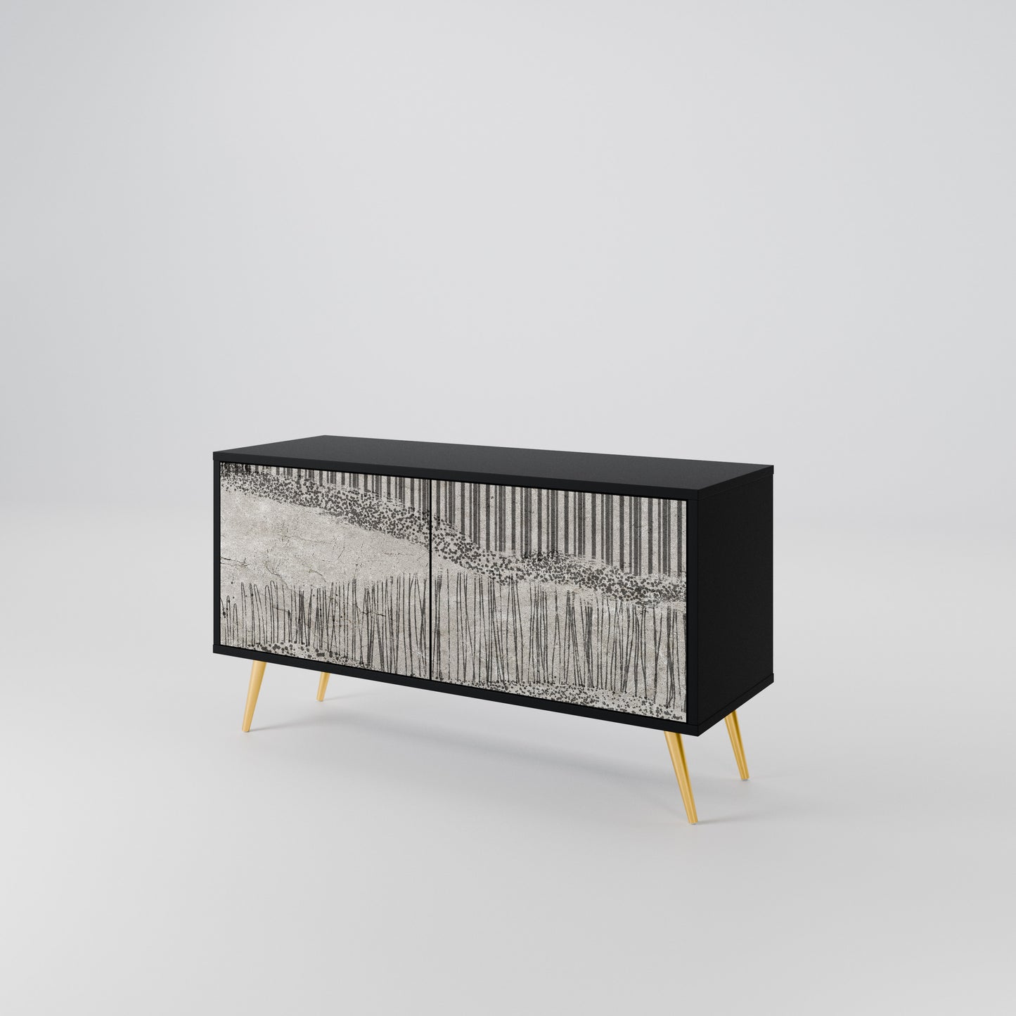 GRAIN LINES Compact 2-Door TV Cabinet