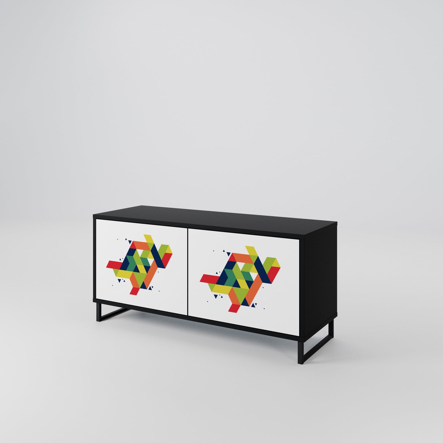 FUTURE SIGN Compact 2-Door TV Cabinet