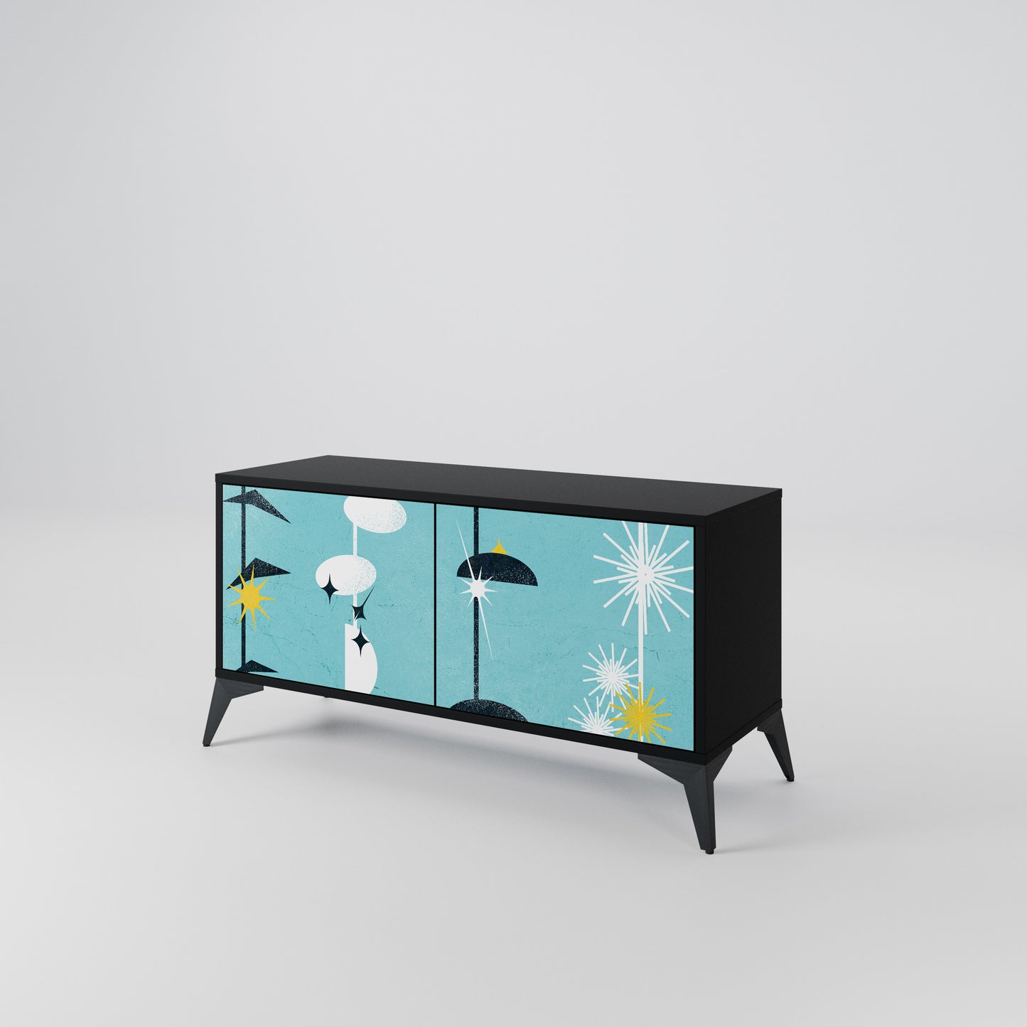 PATHS TO HAPPINESS Compact 2-Door TV Cabinet