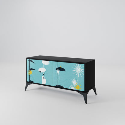 PATHS TO HAPPINESS Compact 2-Door TV Cabinet