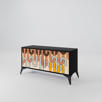 COLORFUL STRINGS Compact 2-Door TV Cabinet