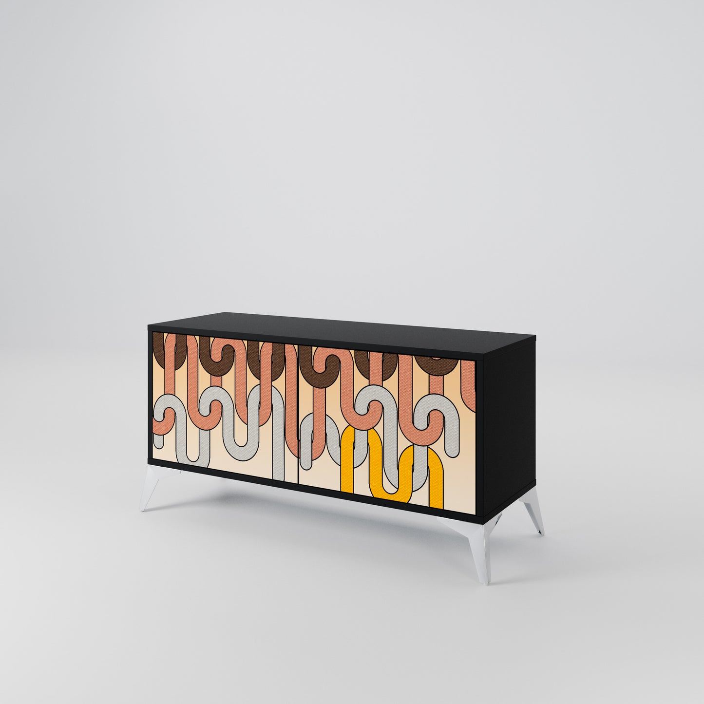 COLORFUL STRINGS Compact 2-Door TV Cabinet