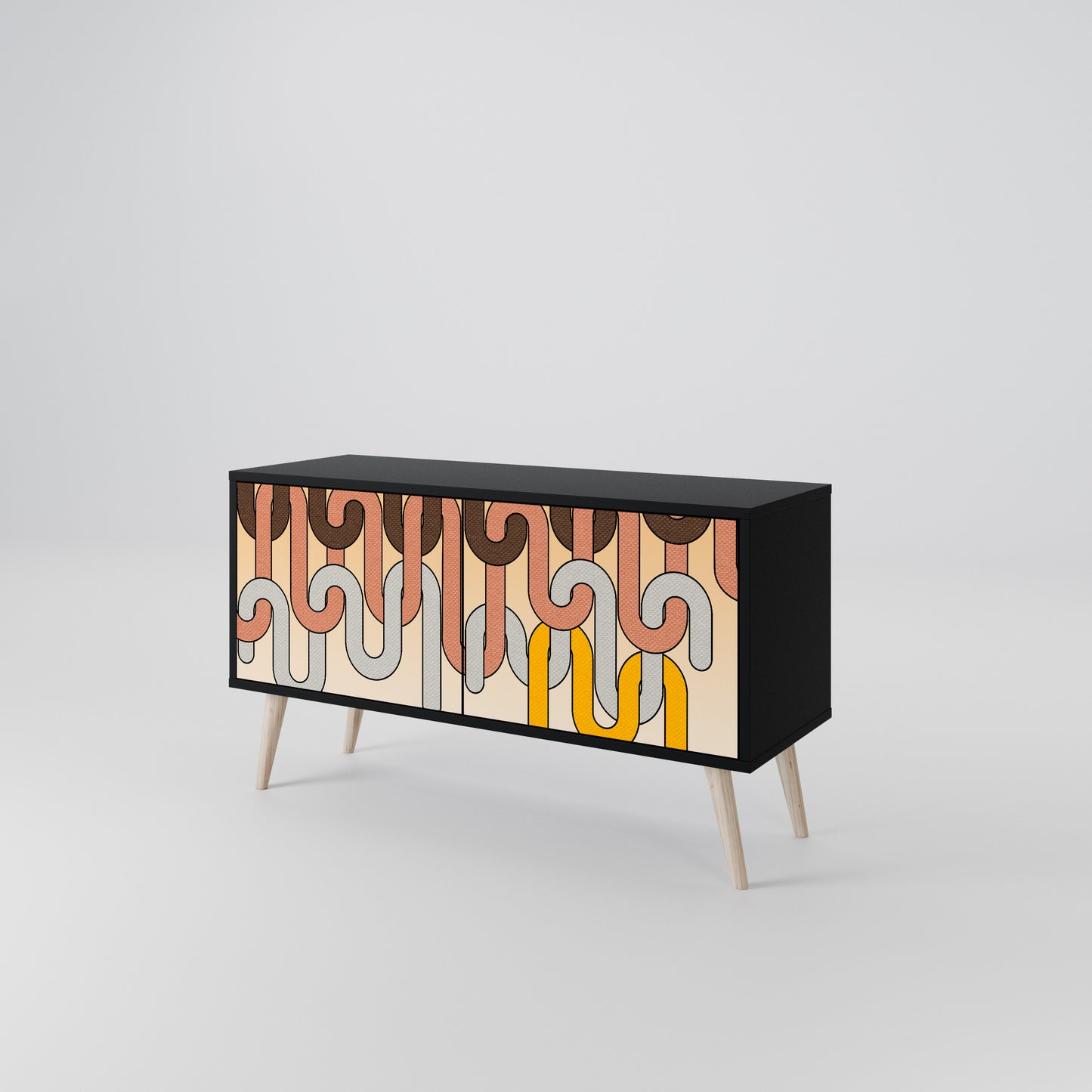 COLORFUL STRINGS Compact 2-Door TV Cabinet