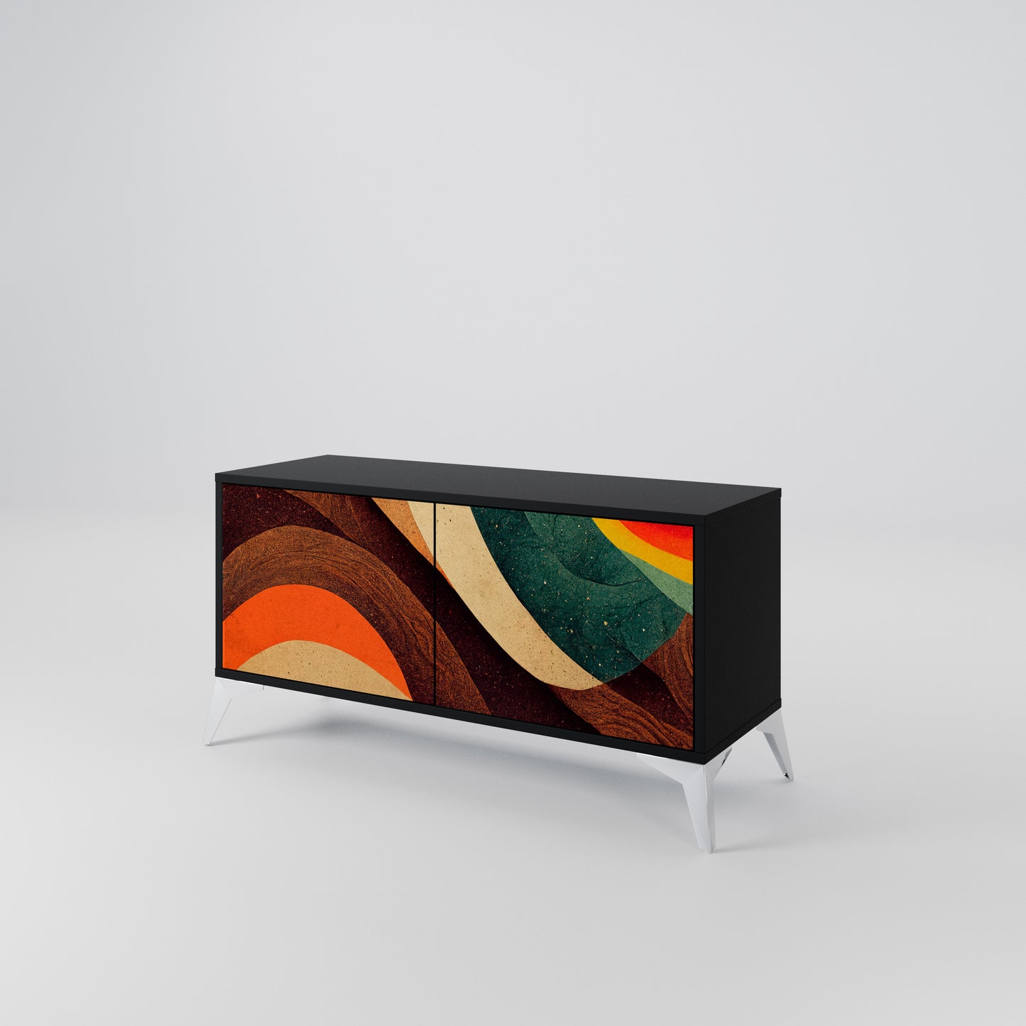 COLORFUL STRANDS Compact 2-Door TV Cabinet
