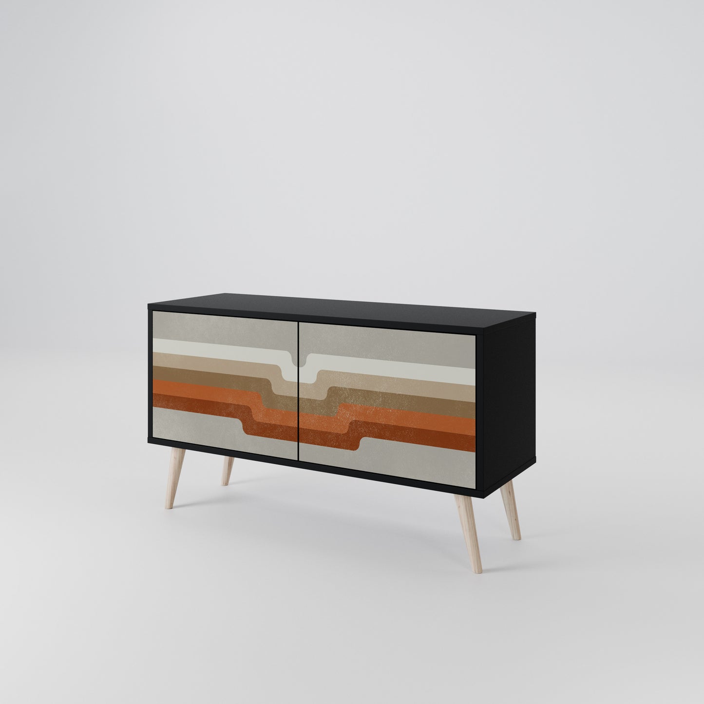 PECULIAR TRAIL Compact 2-Door TV Cabinet