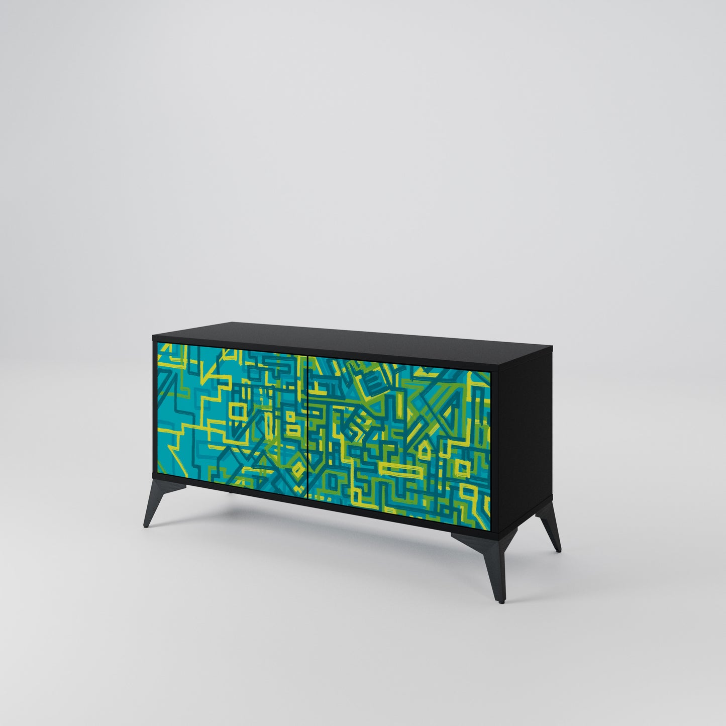NOSTALGIC MEMORIES Compact 2-Door TV Cabinet