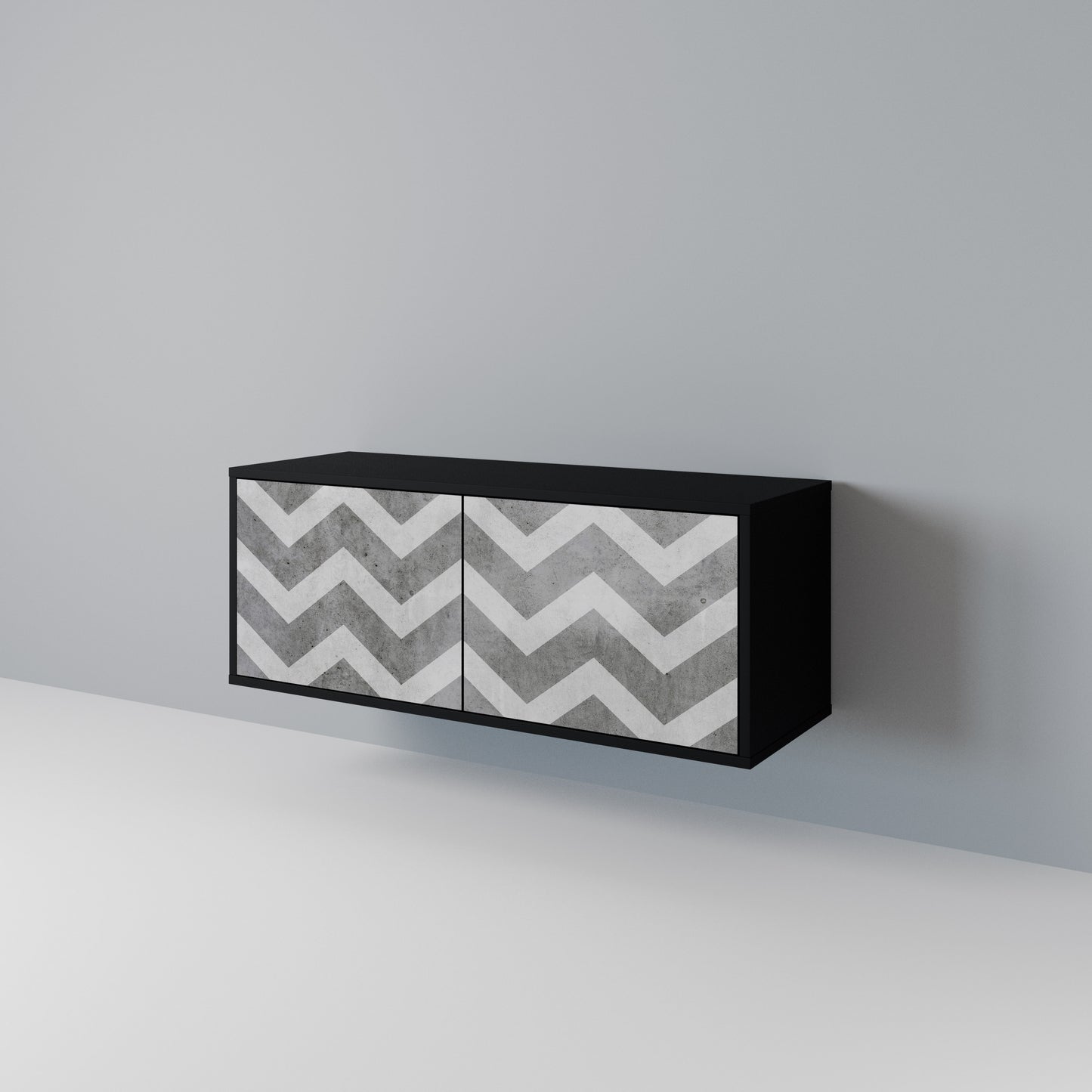 TOUGH ZIG ZAG Compact 2-Door TV Cabinet