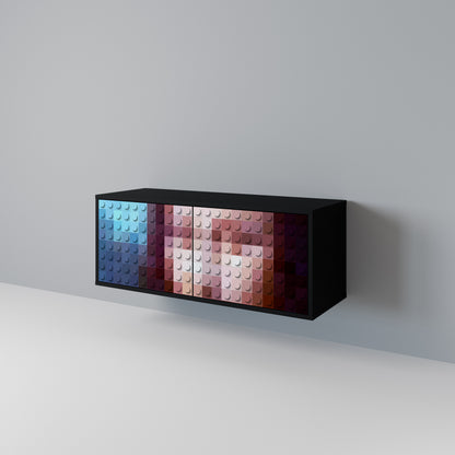 CONSTRUCTIVE ART Mobile TV Compatto a 2 Ante