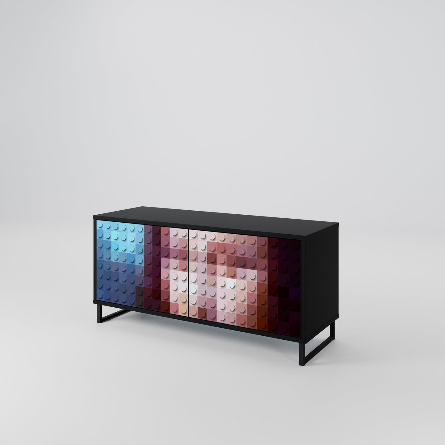 CONSTRUCTIVE ART Compact 2-Door TV Cabinet