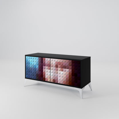 CONSTRUCTIVE ART Mobile TV Compatto a 2 Ante