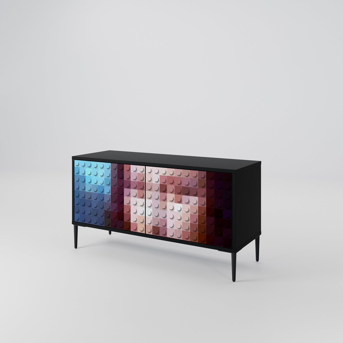 CONSTRUCTIVE ART Compact 2-Door TV Cabinet