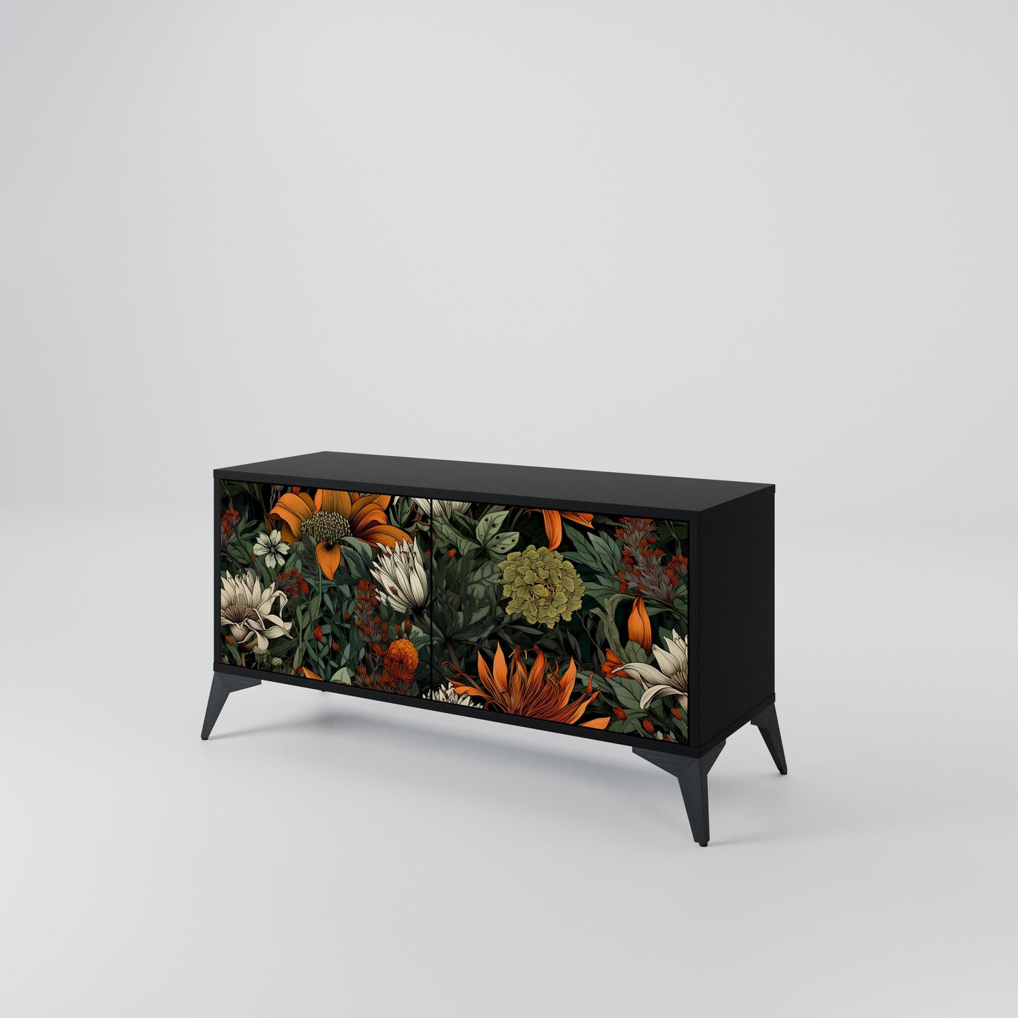 MIDNIGHT SPROUT Compact 2-Door TV Cabinet