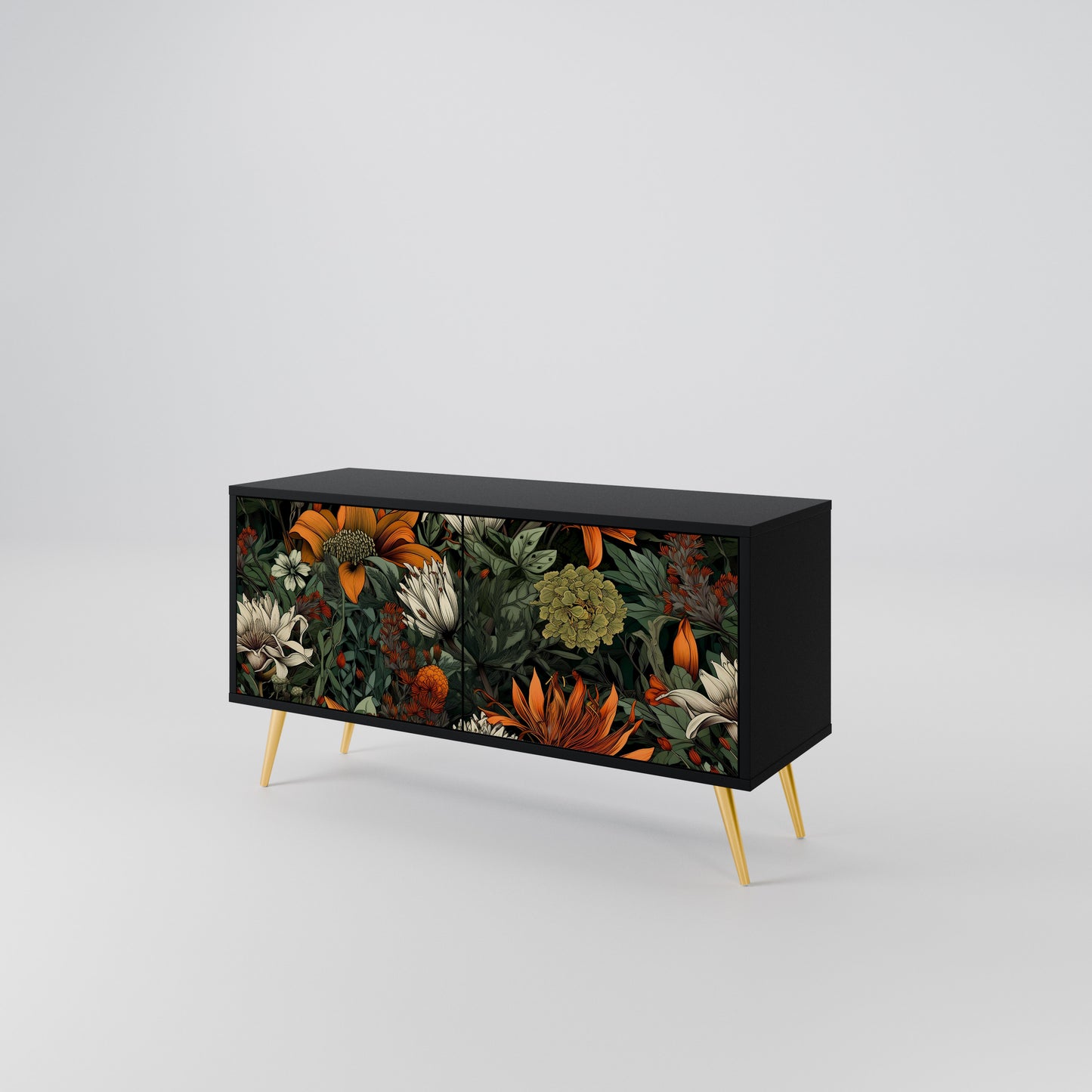 MIDNIGHT SPROUT Compact 2-Door TV Cabinet