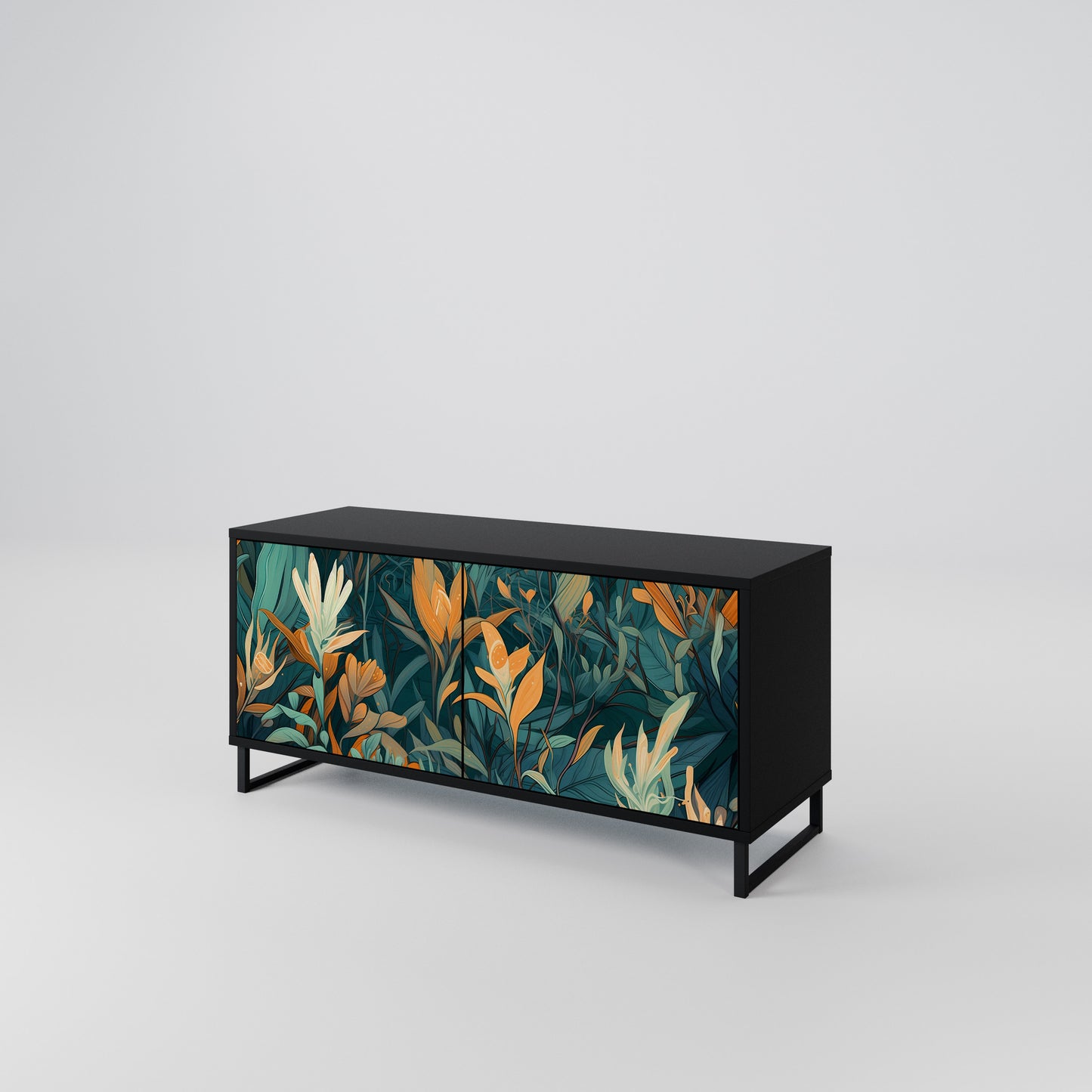 FLORAL SERENITY Mobile TV Compatto a 2 Ante