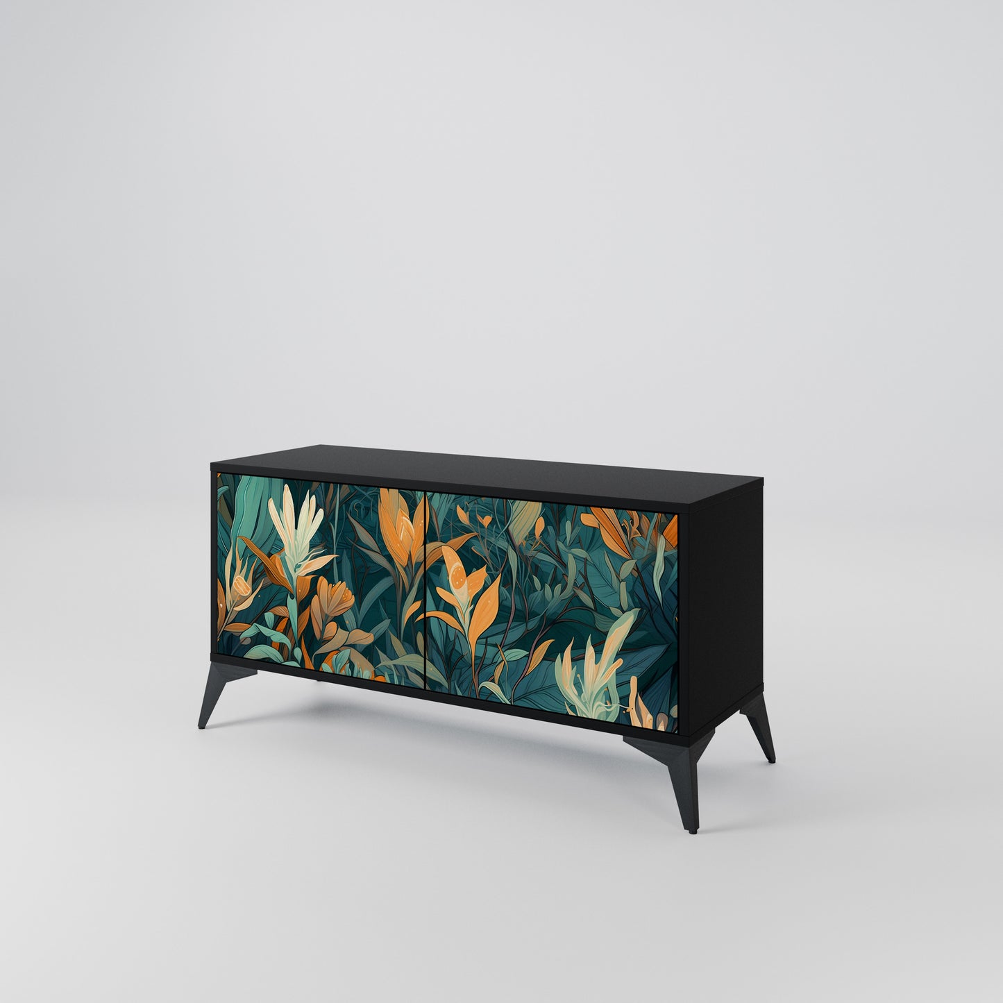 FLORAL SERENITY Mobile TV Compatto a 2 Ante