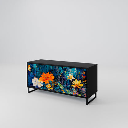 MIDNIGHT BLOSSOM Mobile TV Compatto a 2 Ante