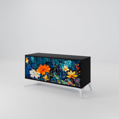 MIDNIGHT BLOSSOM Mobile TV Compatto a 2 Ante