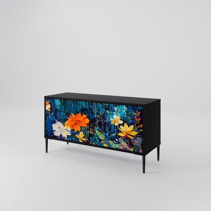 MIDNIGHT BLOSSOM Mobile TV Compatto a 2 Ante