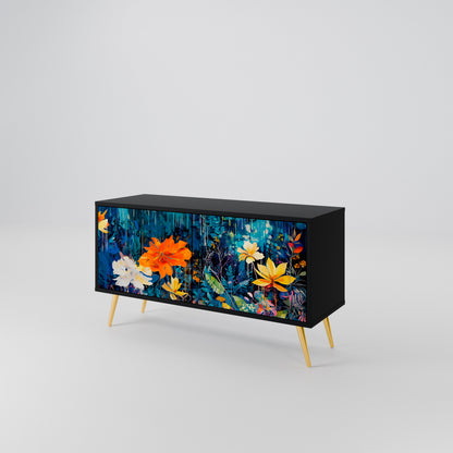 MIDNIGHT BLOSSOM Mobile TV Compatto a 2 Ante