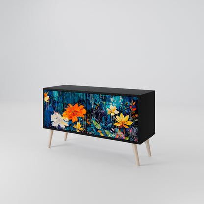 MIDNIGHT BLOSSOM Mobile TV Compatto a 2 Ante