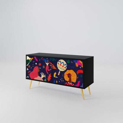 FESTIVE PLEASURES Mobile TV Compatto a 2 Ante
