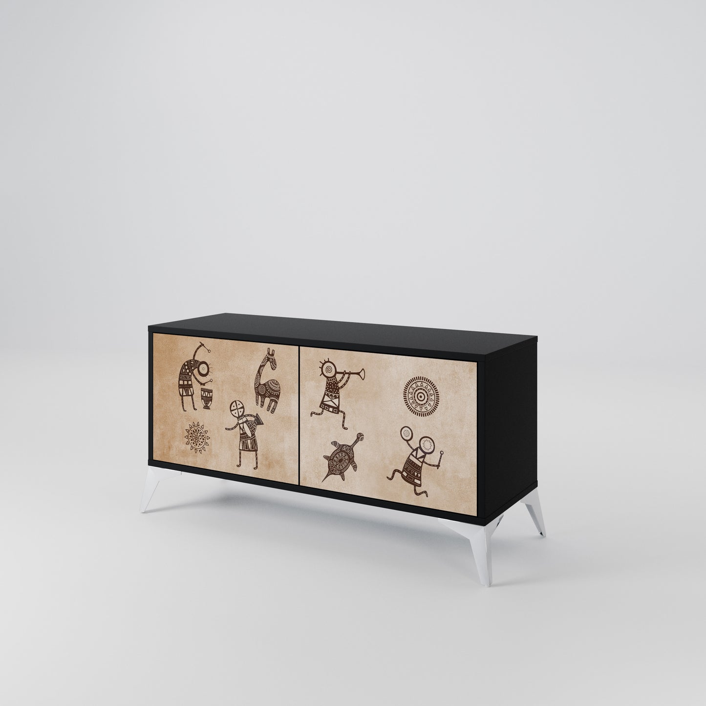AFRICAN STYLE Mobile TV Compatto a 2 Ante