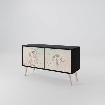 DELICATE BEAUTY Compact 2-Door TV Cabinet