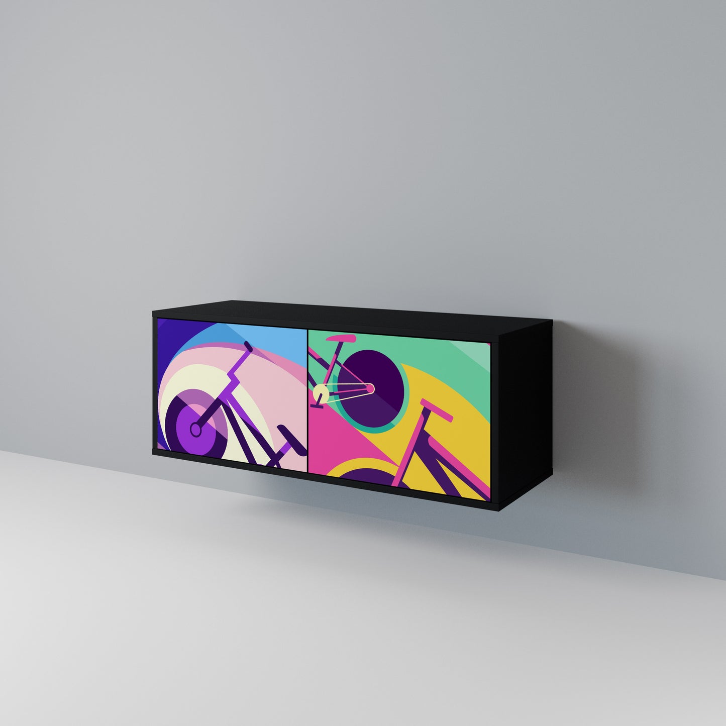 BIKE DREAMS Compact 2-Door TV Cabinet