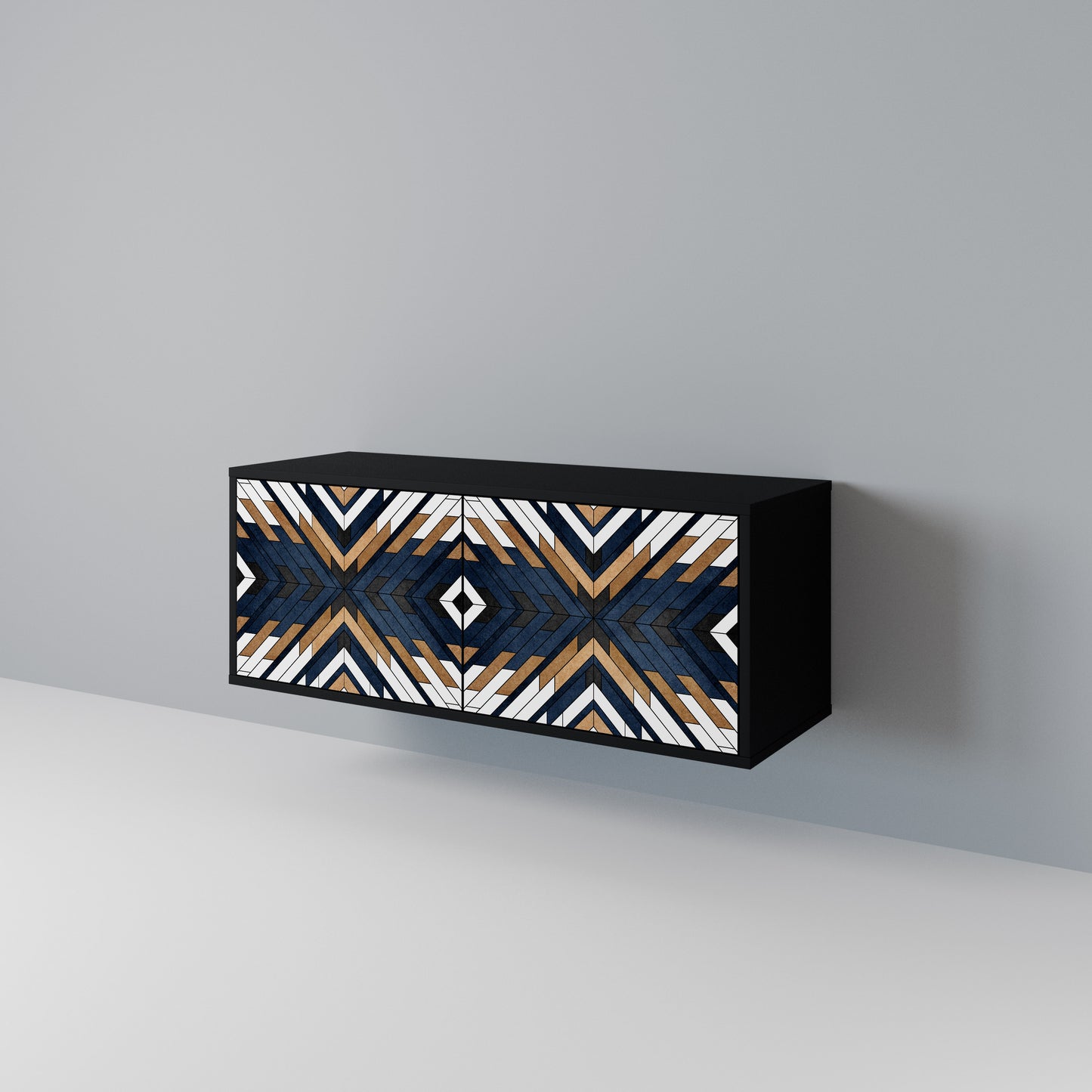 ARTFUL GEOMETRY Mobile TV Compatto a 2 Ante