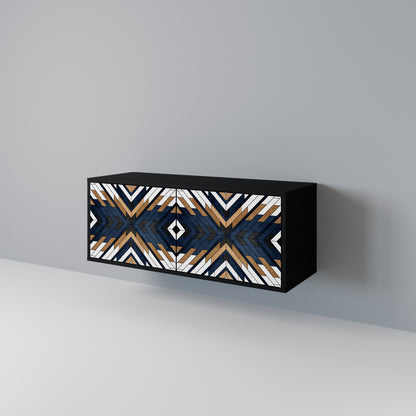 ARTFUL GEOMETRY Mobile TV Compatto a 2 Ante