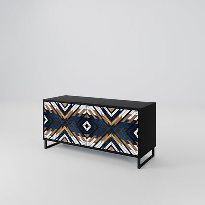 ARTFUL GEOMETRY Mobile TV Compatto a 2 Ante
