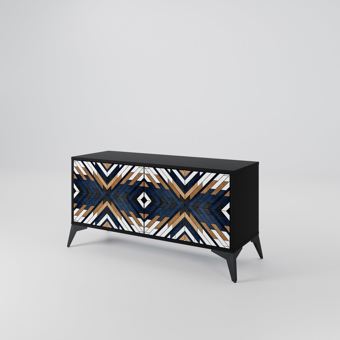 ARTFUL GEOMETRY Mobile TV Compatto a 2 Ante