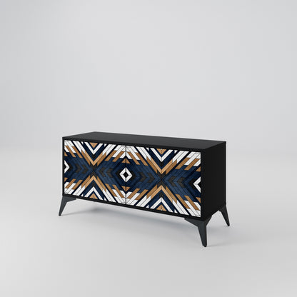 ARTFUL GEOMETRY Mobile TV Compatto a 2 Ante