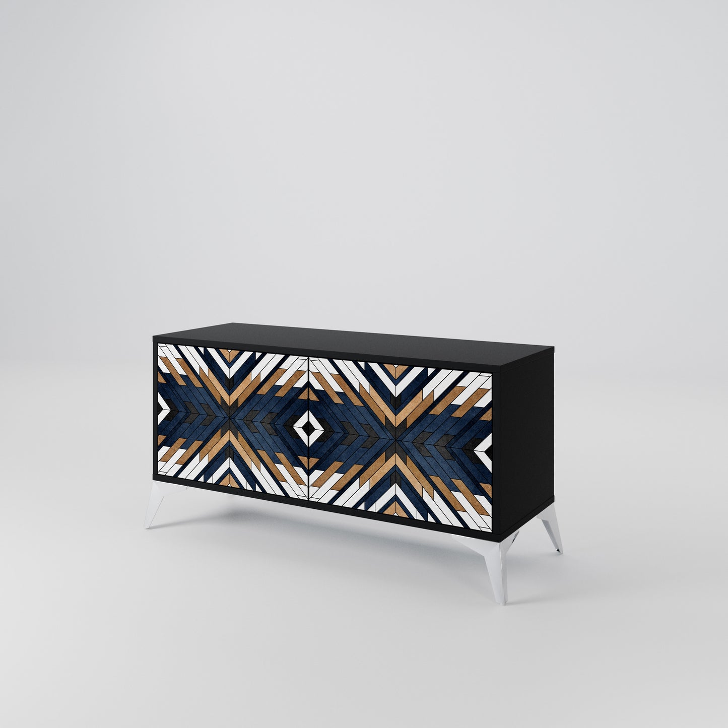 ARTFUL GEOMETRY Mobile TV Compatto a 2 Ante