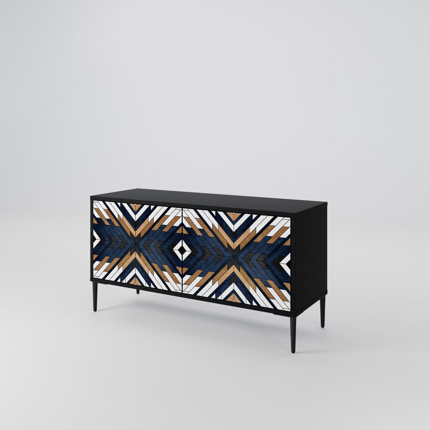 ARTFUL GEOMETRY Mobile TV Compatto a 2 Ante